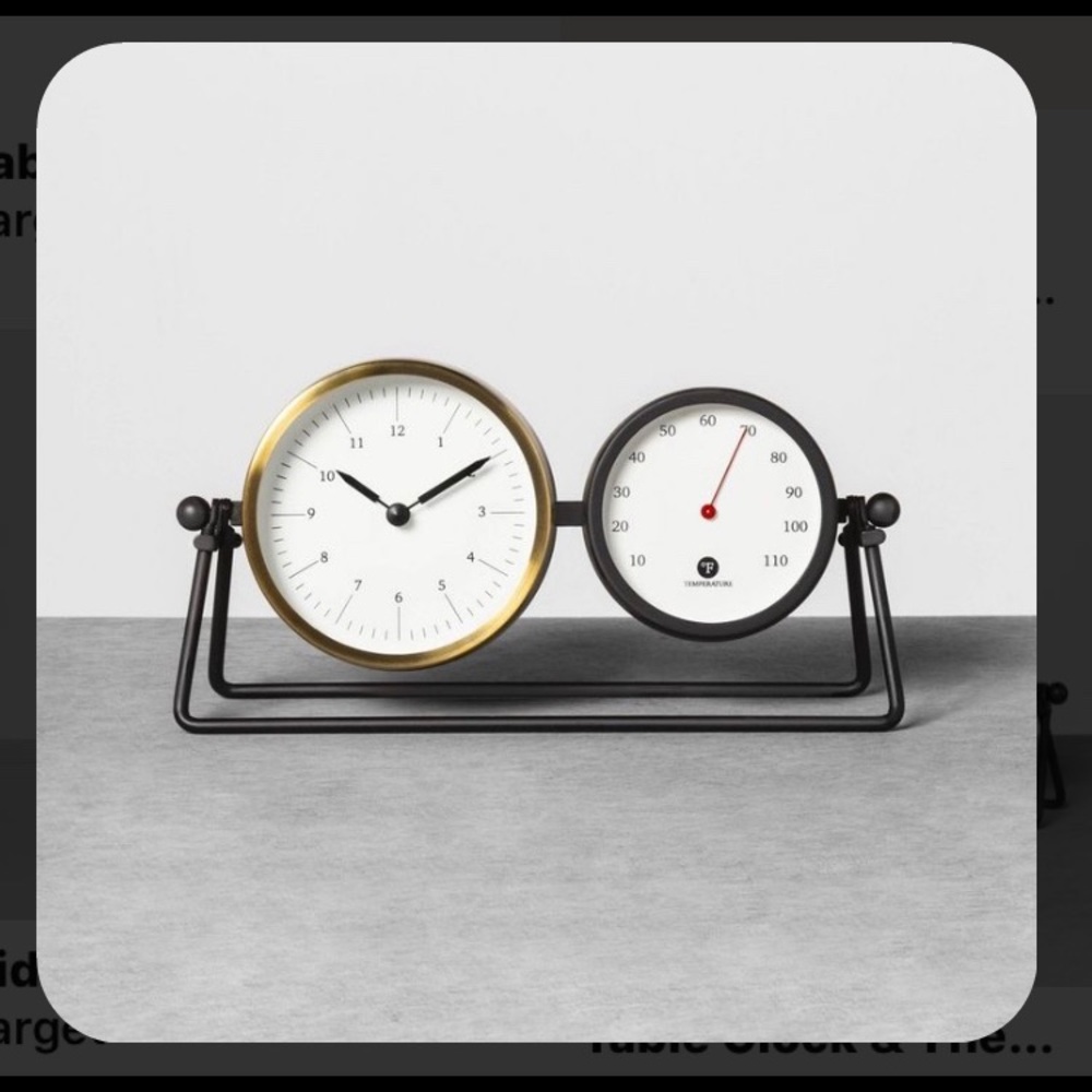 ❌SOLD❌Hearth and hand clock and thermometer